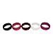 Silicone Wedding Ring 5 Pack by Country Bound, Premium Quality Wedding-Bands for Active Women, Sports, Gym and Work Comfortable Fit & Skin Safe, Antibacterial.
