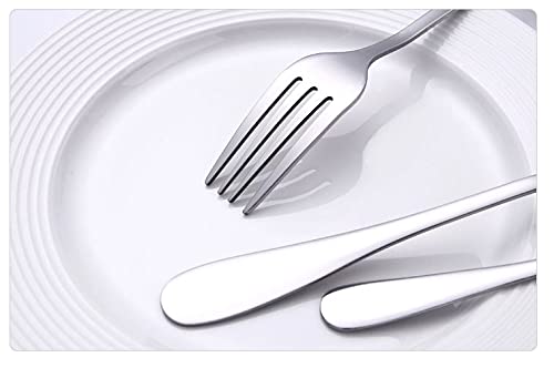 MIOMIO-Silverware-24-Piece-Stainless-Steel-Flatware-Cutlery-set-Service-for-6-Comfortable-Round-Handles-6x-Forks-6x-Dinner-Knives-6x-Dinner-Spoons-6x-Teaspoons-Mirror-Polished-Dishwasher-Safe