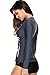 CharmLeaks Women Long Sleeve Rashguard UV Protection Swim Tee Shirts Swimsuit Tops Gray L