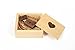 Wooden Walnut 8GB USB Flash Drive - 3 Hearts Design - Inserted into a Maple Box - Heart Veneer - with Raffia grass inside.