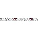 Gem Stone King Garnet and Diamond Accent 7 Inch 925 Sterling Silver Tennis Bracelet (5.00 cttw, Garnet: 6x4mm, Diamond: 0.09 milimeters)