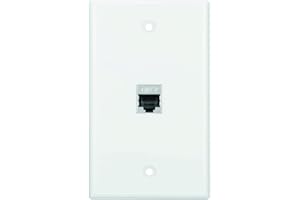 Hexchuang Ethernet CAT7 Wall Plate Female to Female Shielded Network CAT 7 RJ45 Keystone Jack Outlet Wallplate for CAT8/CAT7/