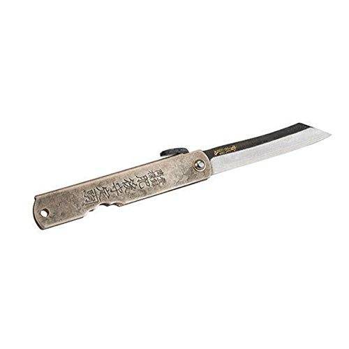 Kanekoma Higonokami Pocketknife with Sterling Silver Colored Brass Case