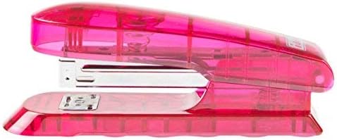 Idena 331120 Plastic Stapler, Translucent Red