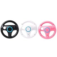 AKDSteel Game Steering Wheel Wii Handle Steering Wheel for Wii Games Pink