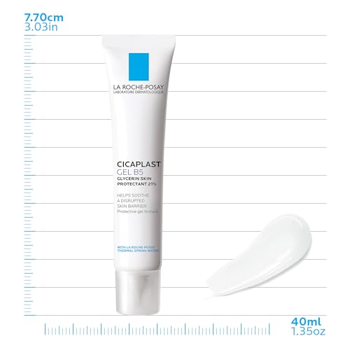 LA ROCHE-POSAY CICAPLAST GEL B5, PROTECTIVE REPAIR GEL FOR CRACKED, CHAPPED SKIN WITH MADECASSOSIDE AND GLYCERIN, TESTED POST-PROCEDURE, POST-STITCHES, POST-LASER, 1.35 FL OZ