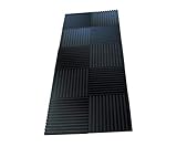 Acoustic Panels - Foam Studio Soundproofing Padding Tiles in Black (Set of 10) - 1