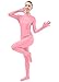 Ensnovo Womens One Piece Unitard Full Body Suit Spandex Skin Tights Pink,M