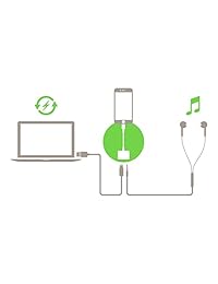 Belkin Lightning Audio + carga Rockstar, Adaptador de iPhone Lightning Audio   Adaptador de carga de iPhone para iPhone Xs, XS Max, XR, X, 8 8 Plus y más, Blanco
