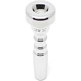 GKW Silver Plated 5C Trumpet Mouthpiece &ndash; Durable Brass, Bach 5C Compatible, Ideal for Beginners and Music Enthusiasts