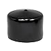 Prescott Plastics 2 1/4” (57.15mm) Outer Diameter Flexible Plastic Hole Plugs, Round Black Metal Tubing End Caps, Strong Furniture Leg Inserts, Impact & Weather Resistant, Made in The USA - 4 Pack