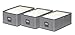 STORAGE MANIAC Large Fabric Storage Basketss Bins, Durable Open Storage Drawer, 3-Pack, Gray