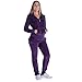 Leehanton Velour Tracksuit Womens 2 Pieces Outfits Set Zipper Hoodie and Sweatpants Solid Jogging Suits