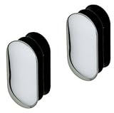 D.H.S. Oval Closet Rod End Caps - 15mm x 30mm - Polished Chrome - Set of 2