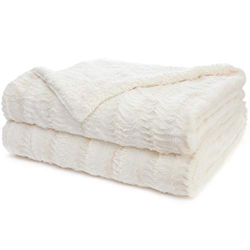 The Connecticut Home Company Soft Fluffy Faux Fur Bed Throw Blanket