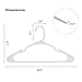 SONGMICS Clothes Hangers Plastic 50 Pack, Easy and Convenient with Widened Non Slip Grooves and Reinforced Ends, White UCRP03W-50