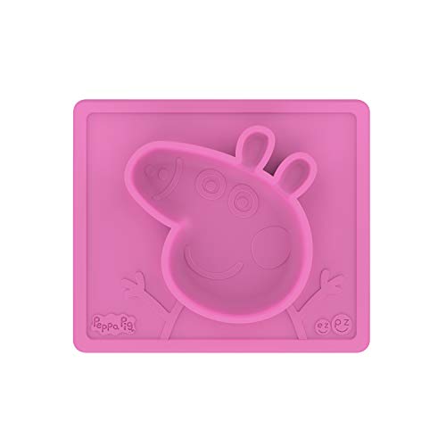 ezpz Peppa Pig Mat (Pink) 100 Silicone Suction Plate with Builtin