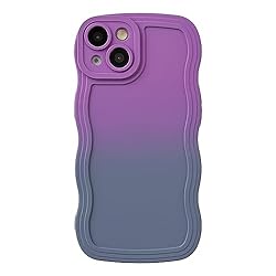 Caseative Gradient Solid Color Curly Wave Frame
