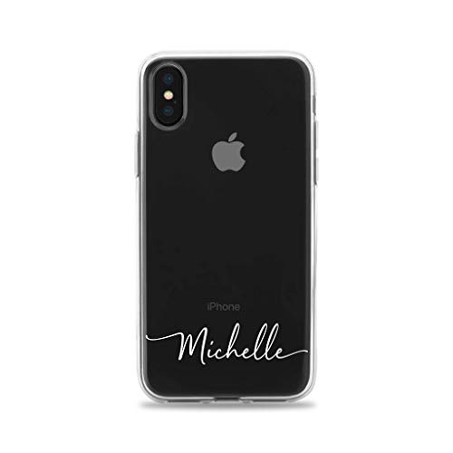 Custom Handwritten Name Clear Phone Case for iPhone XS Max XR X 10S 10R 10 8 Plus 7 6s 6 SE 5s 5 Personalized
