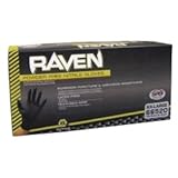 SAS Safety Disposable Extra Large Black Gloves, 100 Gloves each Pack (Pack of 10)