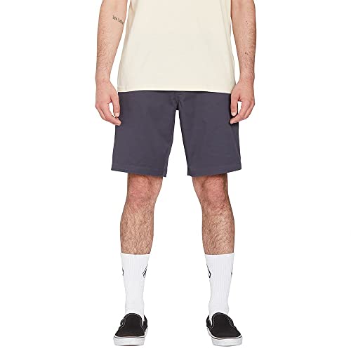 Volcom Men’s Regular Frickin Elastic Waist 19″ Chino Short, Charcoal 1, Medium