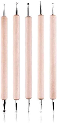 TAROMAING 5PCS Dotting Tools Set for Nail Art, Rock Painting, Embossing Pattern, Pottery & Clay Craft
