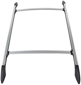 Perrycraft AV4048-SV Aventura Silver 40" Wide x 48" Long Complete Ready-To-Install, Drill-in Installation Roof Rack Kit - 110 lb. Capacity