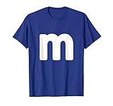 letter m Shirt lower case alphabet matching Halloween Tee