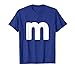 letter m Shirt lower case alphabet matching Halloween Tee