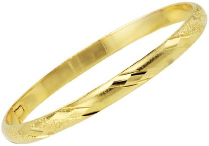 SOPO 18k Yellow Gold Plated Bangle 6MM Complicated Style