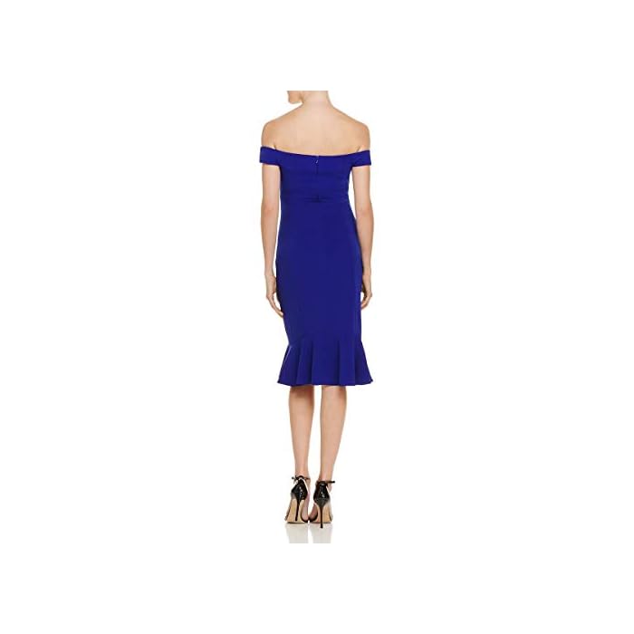 JS Collections Womens OffTheShoulder Flounce Cocktail Dress Blue 2