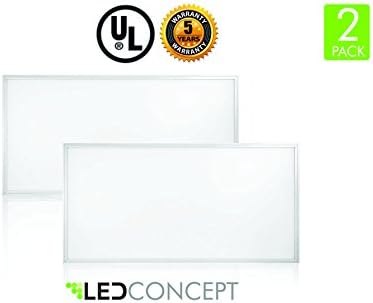 2-PACK LED Panel Light 4x2 ft UL Listed 70W 6000K Cool White 9100 Lumens