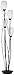 Franklin Iron Works Modern Cottage Style Standing Floor Lamp Tree 4-Light 73