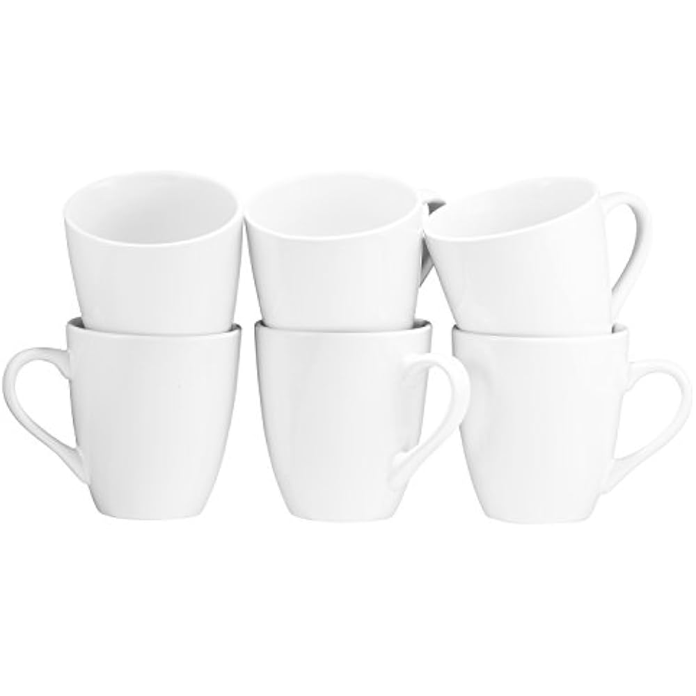 Coffee Mugs Mug Set 6 Largesized 16 Ounce Ceramic Restaurant By (White