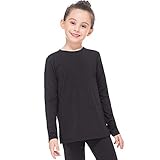 MANCYFIT Thermal Tops for Girls Fleece Lined Underwear Long Sleeve Undershirts Baselayer