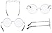 Agstum Retro Round Metal Non-Prescription Eyeglasses Frame with Spring HInge Clear Lens (Silver, (Medium size) 46)