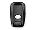 iJDMTOY Glossy Metallic Black Exact Fit Key Fob Shell Cover Compatible with 2017/2018-up Toyota Camry Prius Prime Mirai C-HR, etc w/Push Start Engine Feature