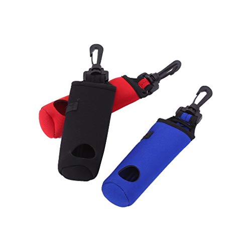 Lightahead Golf Balls & Tees Holder Accessories Bag with Clip, Storage Case Pouch Pack of 3 Neoprene Bags.Souvenirs Novelty Golf Gifts & Presents