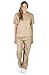 NATURAL UNIFORMS Women's Scrub Set Medical Scrub Top and Pants, XX-Large, Khaki