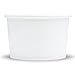 Frozen Dessert Supplies [50 Count] White Paper Ice Cream Cups - 4 oz Small Dessert Bowls - Comes In Many Colors & Sizes