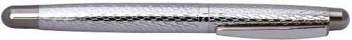 Silver Design 02 Honeycomb Rollerball Pen by Otto Hutt
