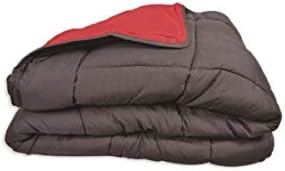 Poyet Motte Calgary Quilt Polyester Grey/Red, polyester, Grey/Red, 260x240x1 cm