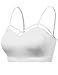FPT Womens Stretchy Seamless Geometric Peek-a-Boo Cut-Out Bralette WHITE One Size
