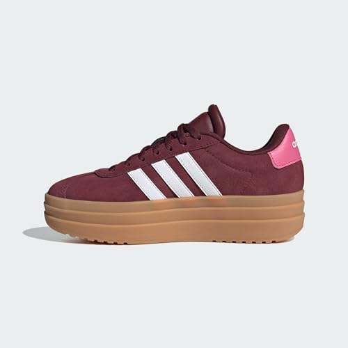 Sapatos Junior VL Court Bold para crianças unissex, fusão Shadow Red/Cloud White/Rosa, 39 1/3 EU
