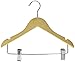 Honey-Can-Do HNGT01225 10-Pack Kid's Basic Hanger with Clips, m, 10, Maple
