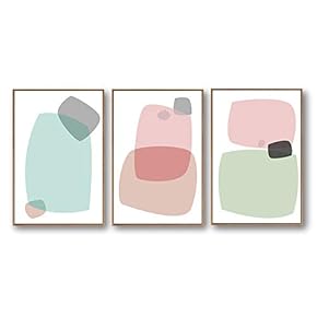 Framed Home Artwork Abstract Color Block for Living...