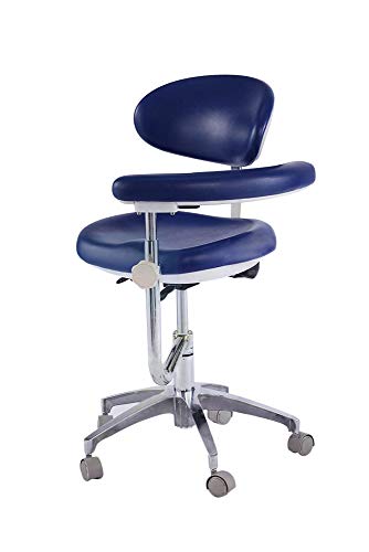 SoHome Dental Adjustable Doctor's Stool Assistant Chair with 360 Degree Rotation Armrest PU Leather Medical Chair QY600-1