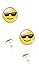 Anna Radisson Smiley Emoji girls Bracelet, Earrings Include a Yellow Purse [Stuff Pack - 3 Items]