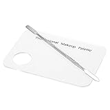 Strist(TM) Crystal Cosmetic Makeup Palette for Blending Lip Nail Art Mixing Palette Stainless Steel Spatula Professional Manicure Tool Set