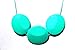 Peacemaker Jewelry Tri-Stone Silicone Teething Necklace (Turquoise)